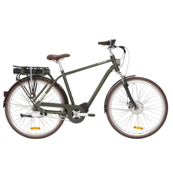 Bicicleta elétrica urbana ELOPS 920 E com quadro alto.